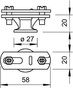 Держатель полосы с фланцем 113 B-Z-HD-FL OBO 5230462