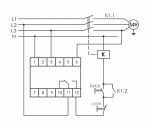 Реле контроля изоляции RKI (для контроля сопротивления изоляции в обмотках электродвигателей монтаж на DIN-рейке 35мм) F&F EА05.003.001 #1