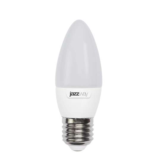 Лампа светодиодная PLED-SP C37 7Вт свеча 5000К холод. бел. E27 560лм 230В JazzWay 1027849-2 #1