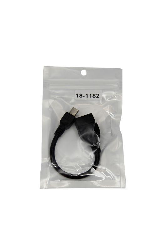 Кабель USB OTG micro USB на USB шнур 0.15м черн. Rexant 18-1182 #1