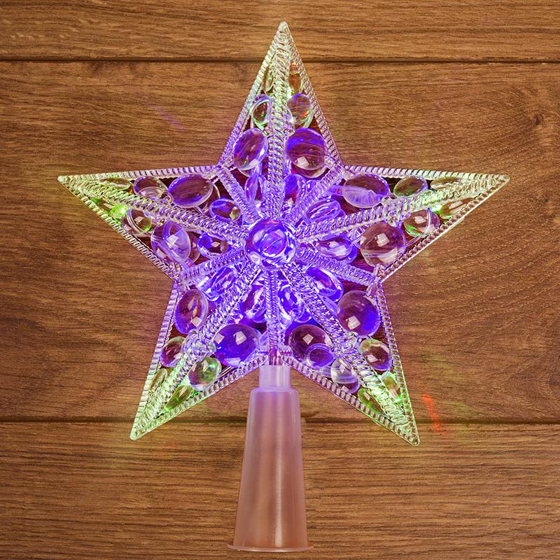 Фигура светодиодная "Звезда" на елку 17см 10LED RGB 1Вт IP20 Neon-Night 501-002 #1