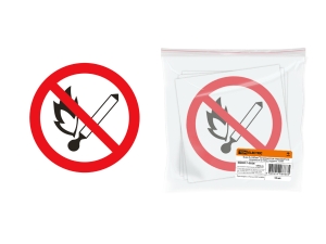 Знак d=180мм "Запрещается пользоваться открытым огнём и курить" TDM #1