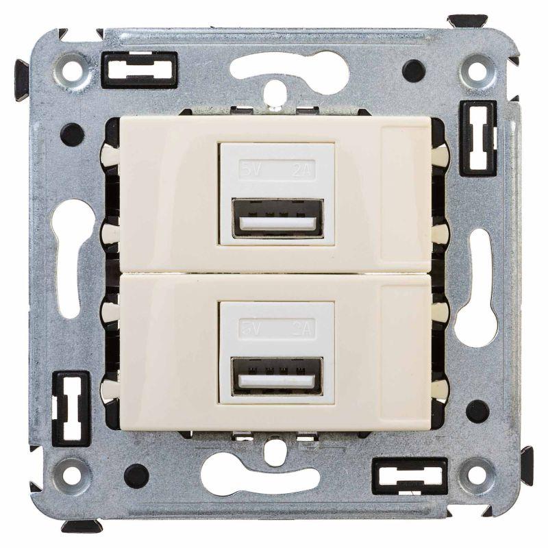 Устройство зарядное USB СП Avanti "Ванильная дымка" DKC 4405543 #1