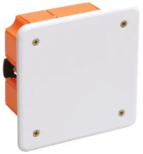 Коробка распаячная CП 92х92х45 IP20 КМ41022 для полых стен (с саморезами пластиковые лапки с крышкой) IEK UKG11-092-092-045-P #1