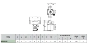 Насос циркуляционный с мокрым ротором A 50/180 XM PN10 1х230В/50Гц DAB 505802041 #3