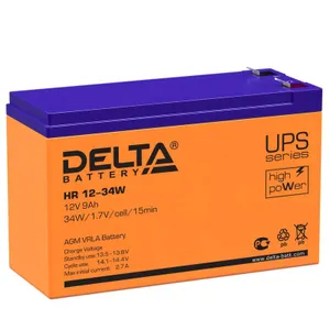 Аккумулятор UPS 12В 9А.ч Delta HR 12-34 W #1